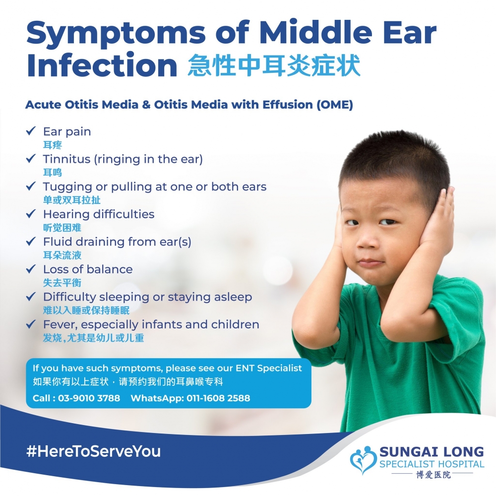 Symptoms of Middle Ear Infection