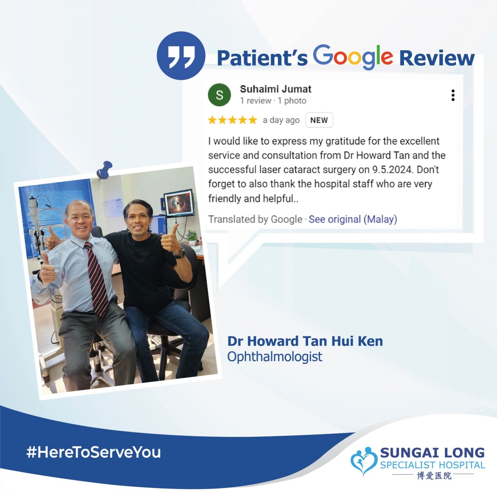 Review of our Resident Ophthalmologist, Dr. Howard Tan