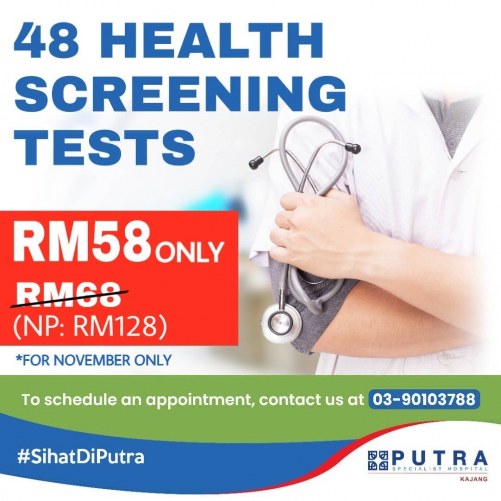 48 Health Screening Tests at only RM58!